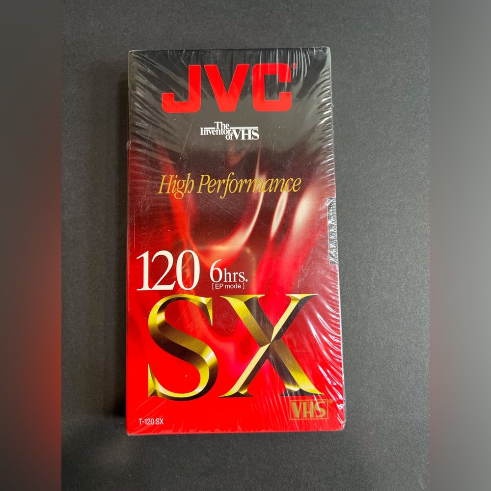 JVC VHS Tape T-120 SX A/V Master High Energy Magnetite Sealed